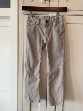 Brooks Brothers Light Gray Kids Straight-Leg Corduroy Pants